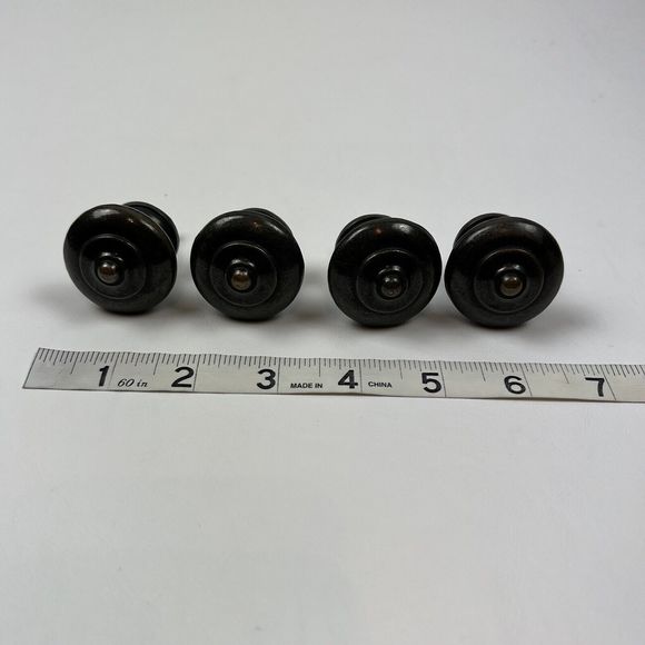 Hardware Knobs Handles Brush Oil Rubbed Bronze Kitchen Bath Cabinet Set of 4 - Picture 2 of 6